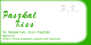 paszkal kiss business card