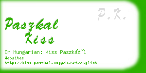 paszkal kiss business card